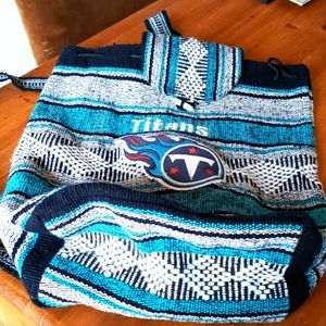 Titans Draw String Woven Backpack 15" EUC